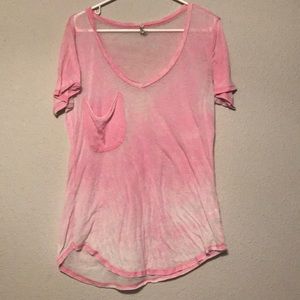 Pink Burnout Tee